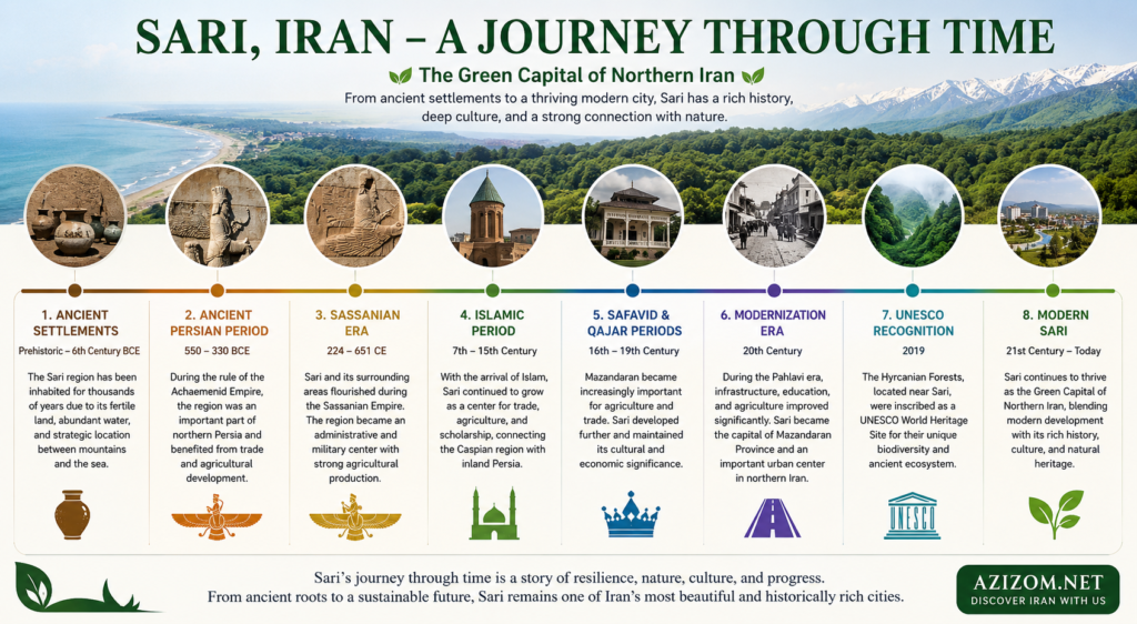 Sari, Iran – The Green Capital of Northern Iran: A Journey Through Nature, History, and Culture