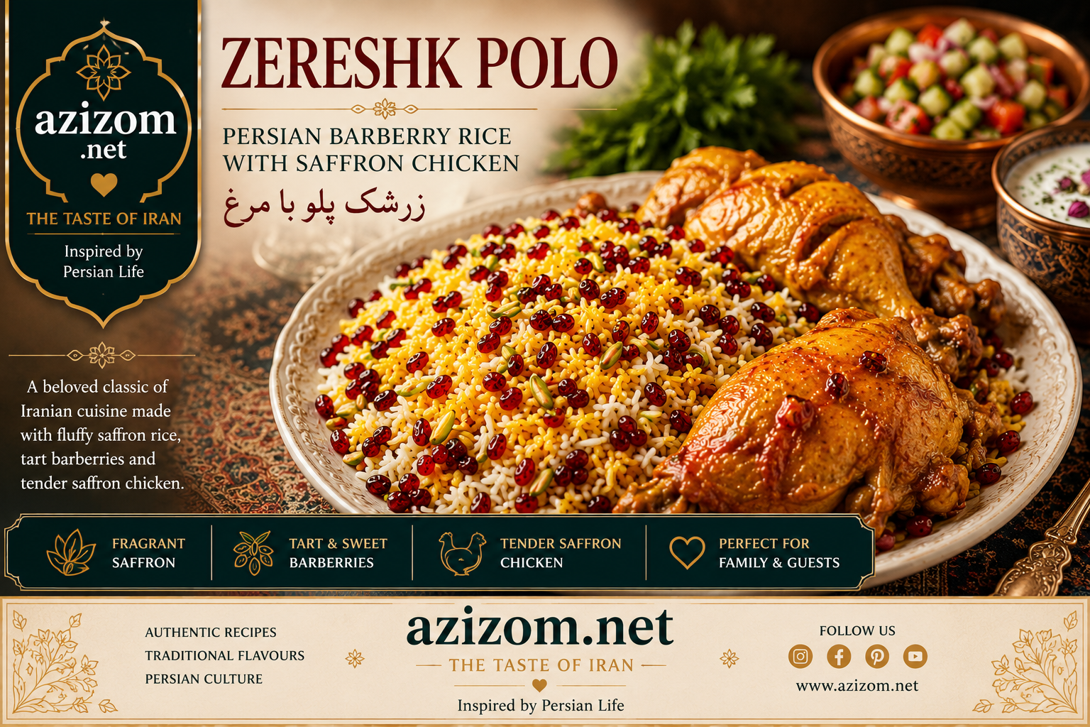 Authentic Zereshk Polo Ba Morgh,         زرشک پلو با مرغ