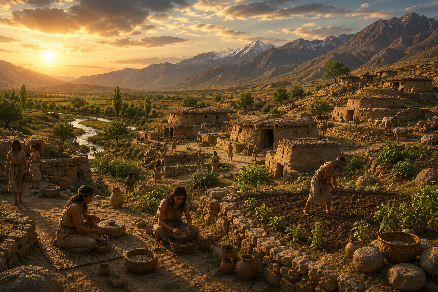 Early Iranian settlements, farming communities and village life